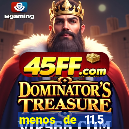 menos de 11.5 escanteios o que significa